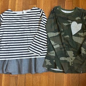 Crewcut Striped and Camouflage Kids Tops Set
